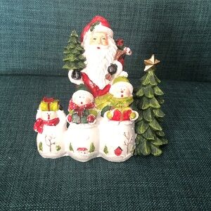 Santa and Snowmen Festive Figurine